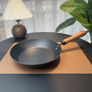 无涂层 平底锅煎锅煎蛋煎饼牛排烙饼锅家用电磁炉燃气灶用 铁锅