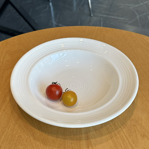 TUXTON釉下彩白色草帽盘新款