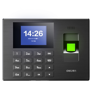得力3960S员工打卡考勤机指纹打卡机人脸指纹混合识别考勤机上下班刷脸签到一体机智能手机打卡外勤签到神器