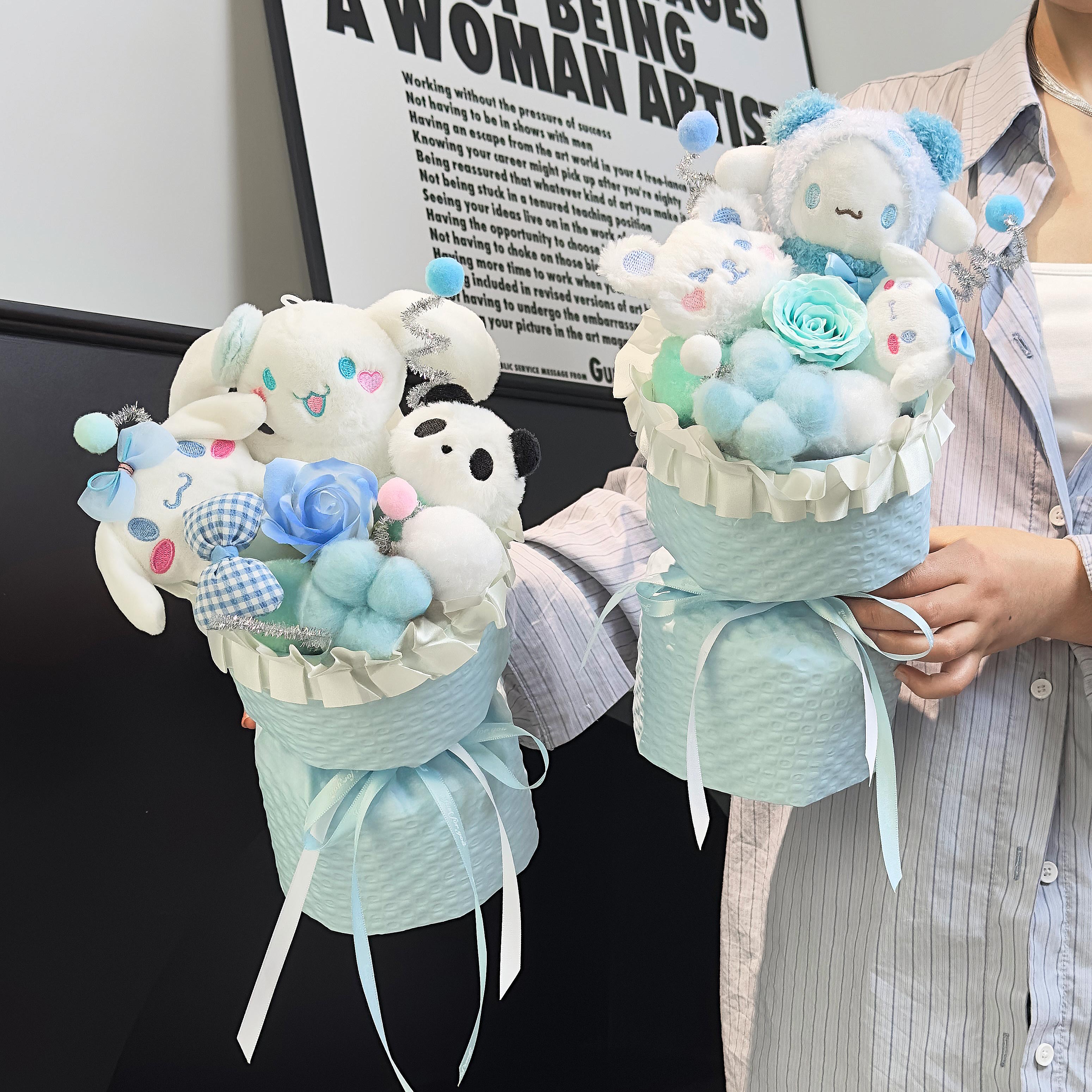 生日礼物女生玩偶花束卡通永生花玫瑰送闺蜜老婆七夕礼物送男女友