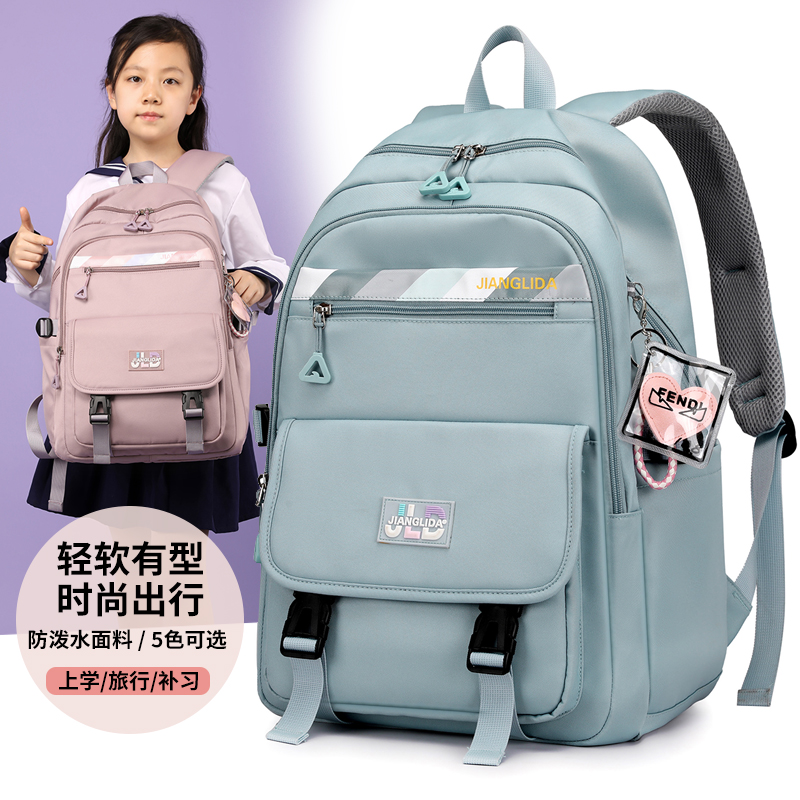 简约初中生书包女韩版ins超火高中学生2025新款大容量耐用双肩包