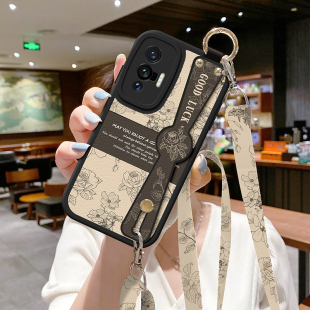 适用vivox70手机壳s18新款 s17腕带x60线稿山茶花x50女s16防摔s19pro斜挎s12挂绳s15e背带s20简约s9保护套vivo