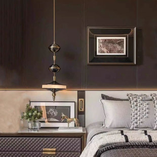 新款设计师款卧室床头装修吊灯后现代轻奢简约样板房艺术餐厅灯具