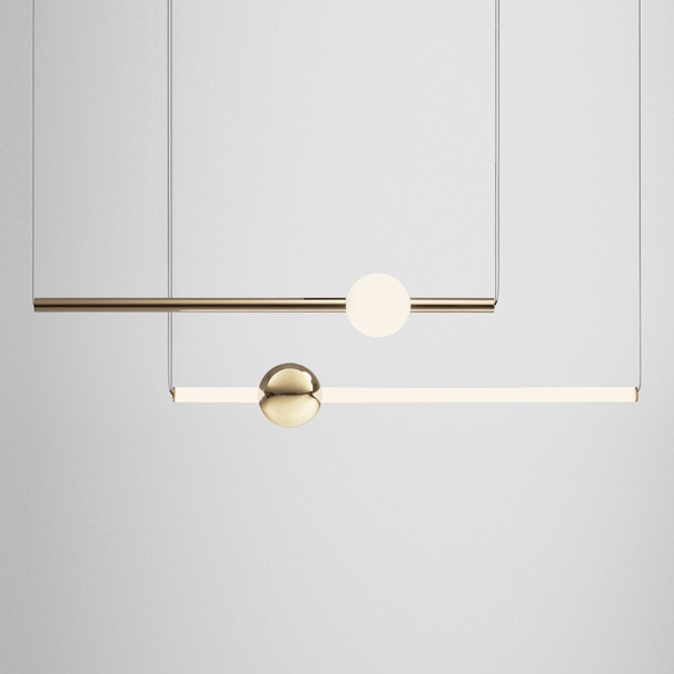 简约现代艺术横竖线条展厅吊灯