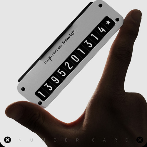 bbdd小卡挪车电话牌高级感新款金属迷你卡片汽车临时停车牌可隐藏