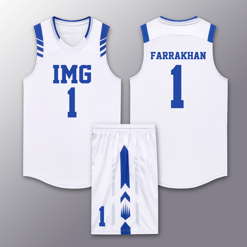 美式篮球服定制球衣套装男大学生训练比赛队服img诺阿法拉坎球服