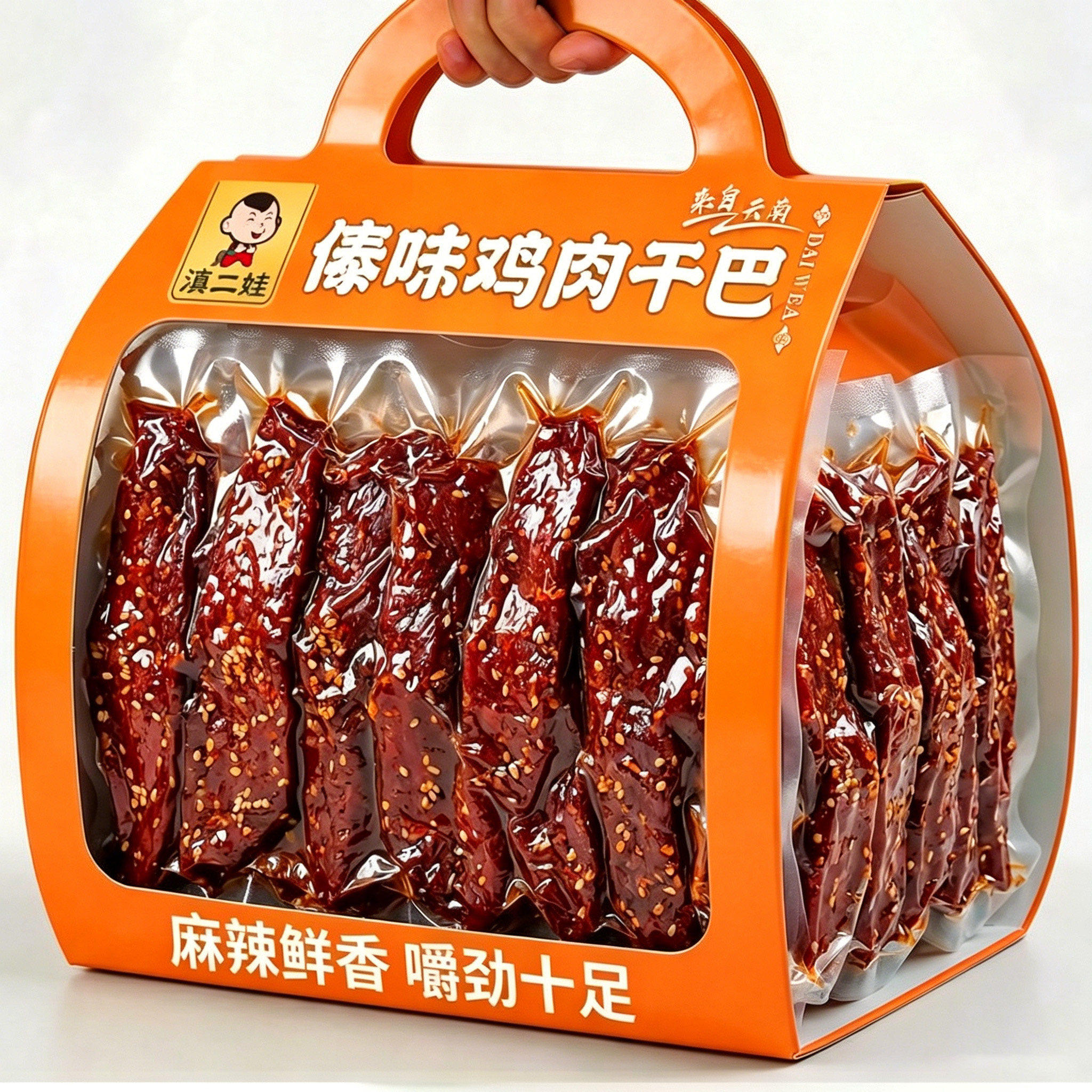 滇二娃云南特产傣味鸡肉干鸡胸肉