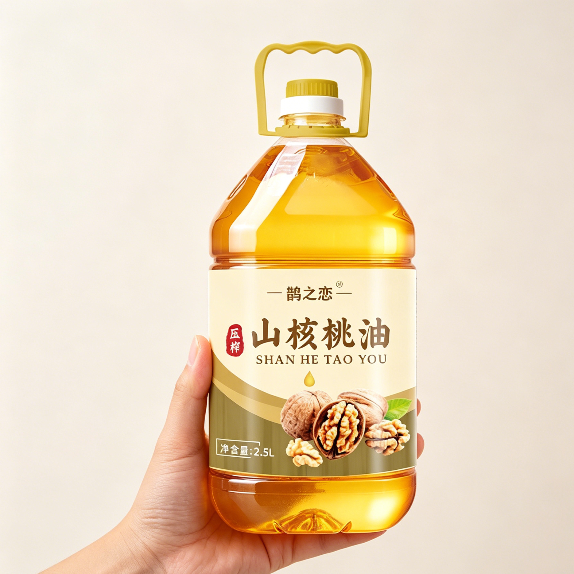 鹊之恋纯核桃油配料无添加物理压榨正宗桶装食用油家用健康