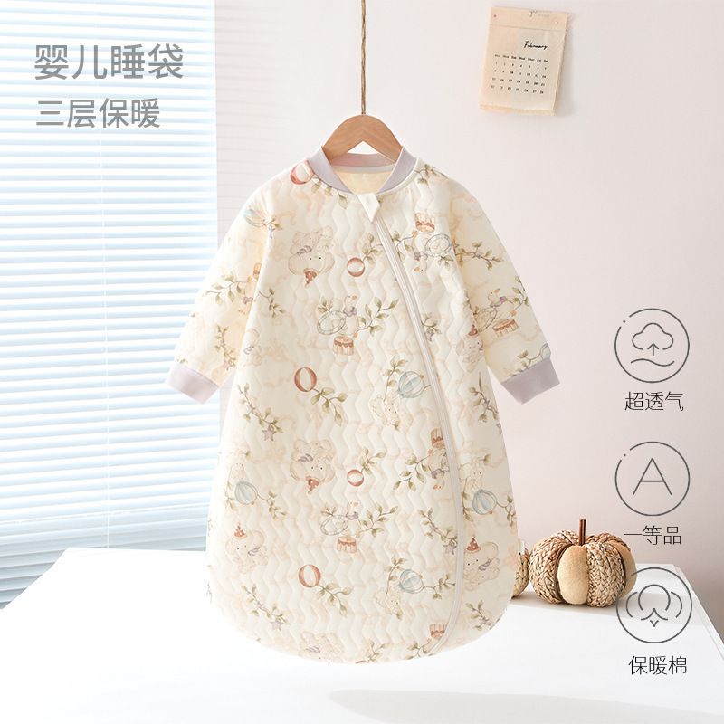 婴儿保暖睡袋春秋夹棉宝