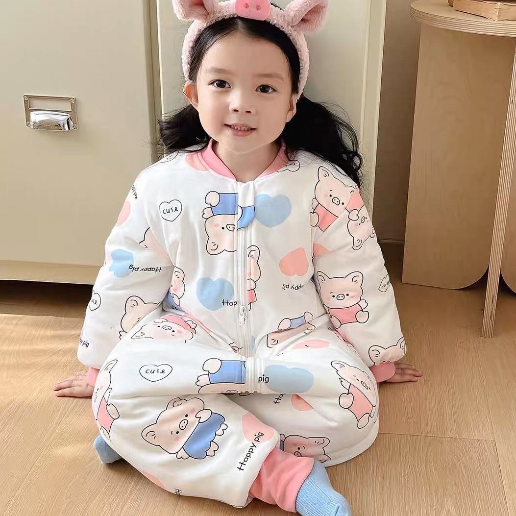 婴儿宝宝连体睡袋秋冬季