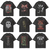 异兽魔都动漫短袖 shirt潮 T恤纯棉印花宽松复古长袖 百搭男打底衫