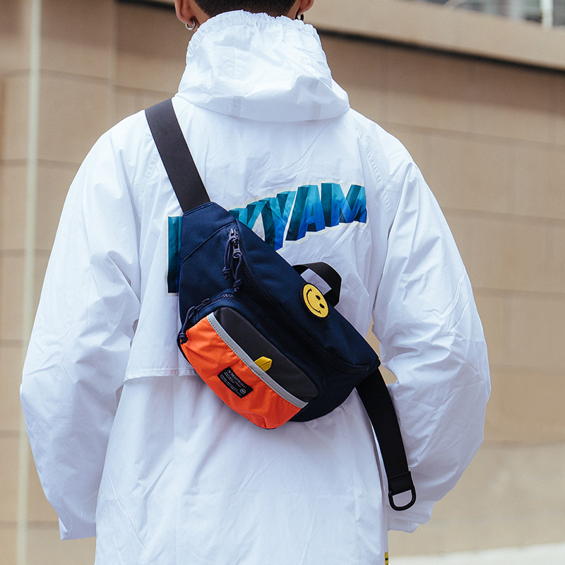 ACROSS潮牌百搭斜挎包男手机腰包学生单肩包运动防水胸包女挎包小