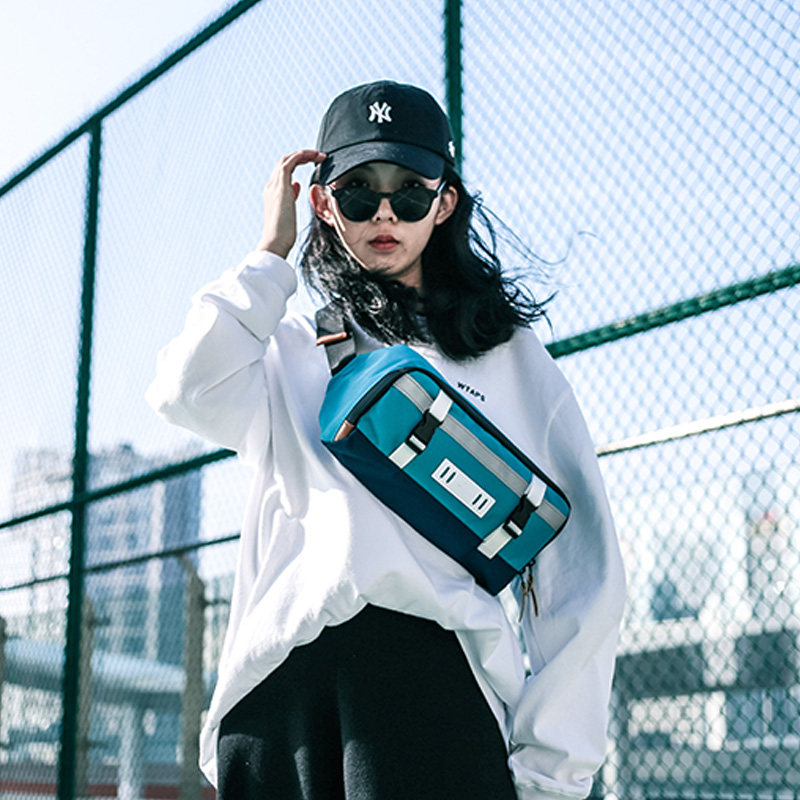 ACROSS潮牌斜挎包男多功能时尚胸包女包包休闲腰包学生运动单肩包