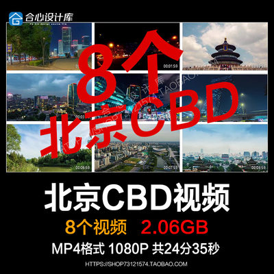 北京金融街望京世贸CBD鸟巢大裤衩地标建筑景点延时摄影视频素材