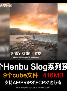 9个油管大神Henbu 电影级LUT预设索尼Slog2 slog3调色包Pr Fcpx