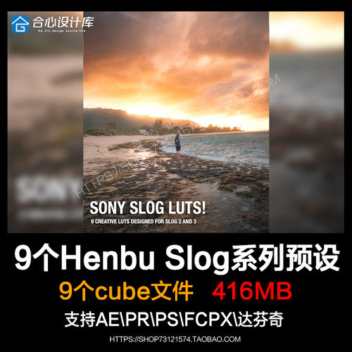 9个油管大神Henbu 电影级LUT预设索尼Slog2 slog3调色包Pr Fcpx