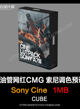 6个油管网红CMG A7m3/a6300 a6500索尼CINE LUT电影级调色滤镜包