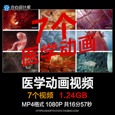 肌肉血液素材血红细胞肠胃肠道消化系统细菌医学动画视频素材合辑