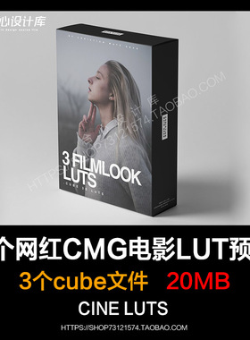 3个油管网红CMG CINE4电影级调色预设索尼LUT素材 Pr Fcpx