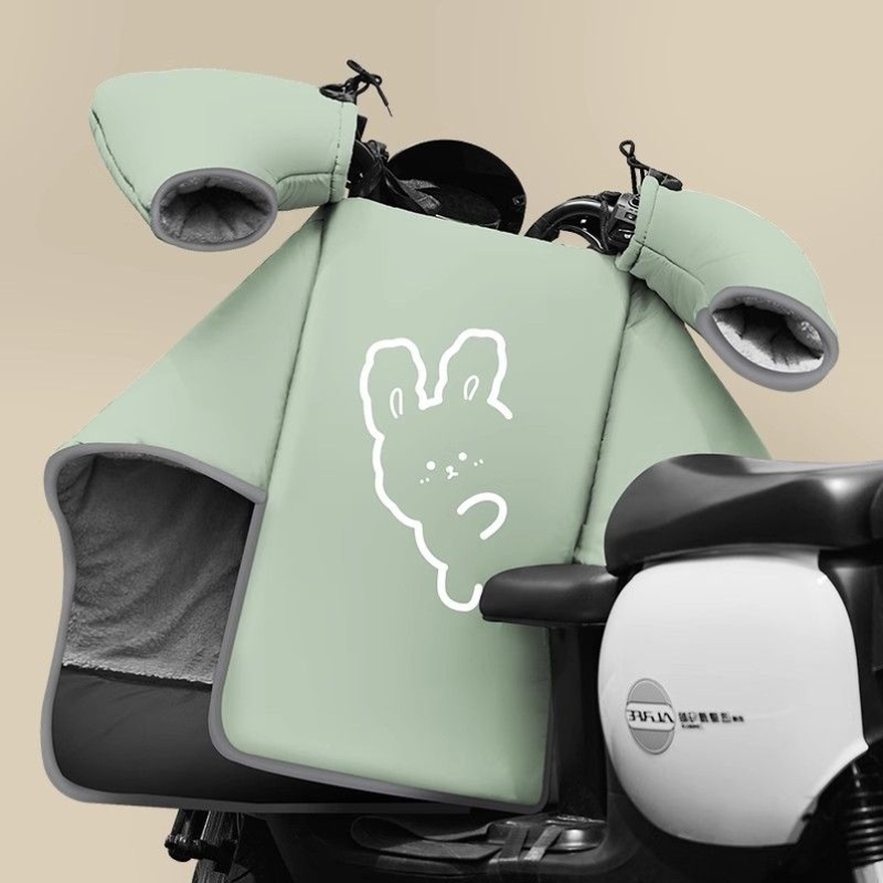 分体式电动车挡风被冬季加绒加厚防水四季通用小型电瓶车冬防风被