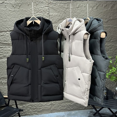 马甲男款2025新款背心冬季男士秋冬季羽绒棉加厚休闲坎肩外套学生