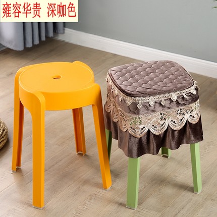 通用高端小凳子套罩圆形凳子套正方形凳套圆墩子风车凳子套罩批发