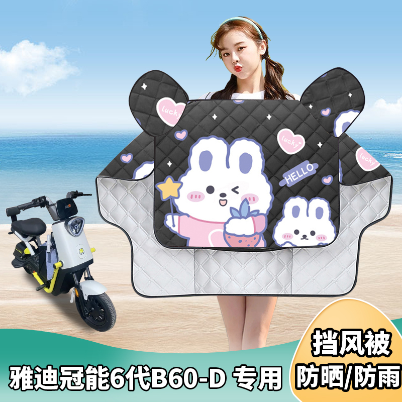 雅迪冠能6代B60-D电动车挡风被夏