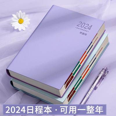 2024年日程本a5效率手册365天每日计划本工作自律打卡记事本新款