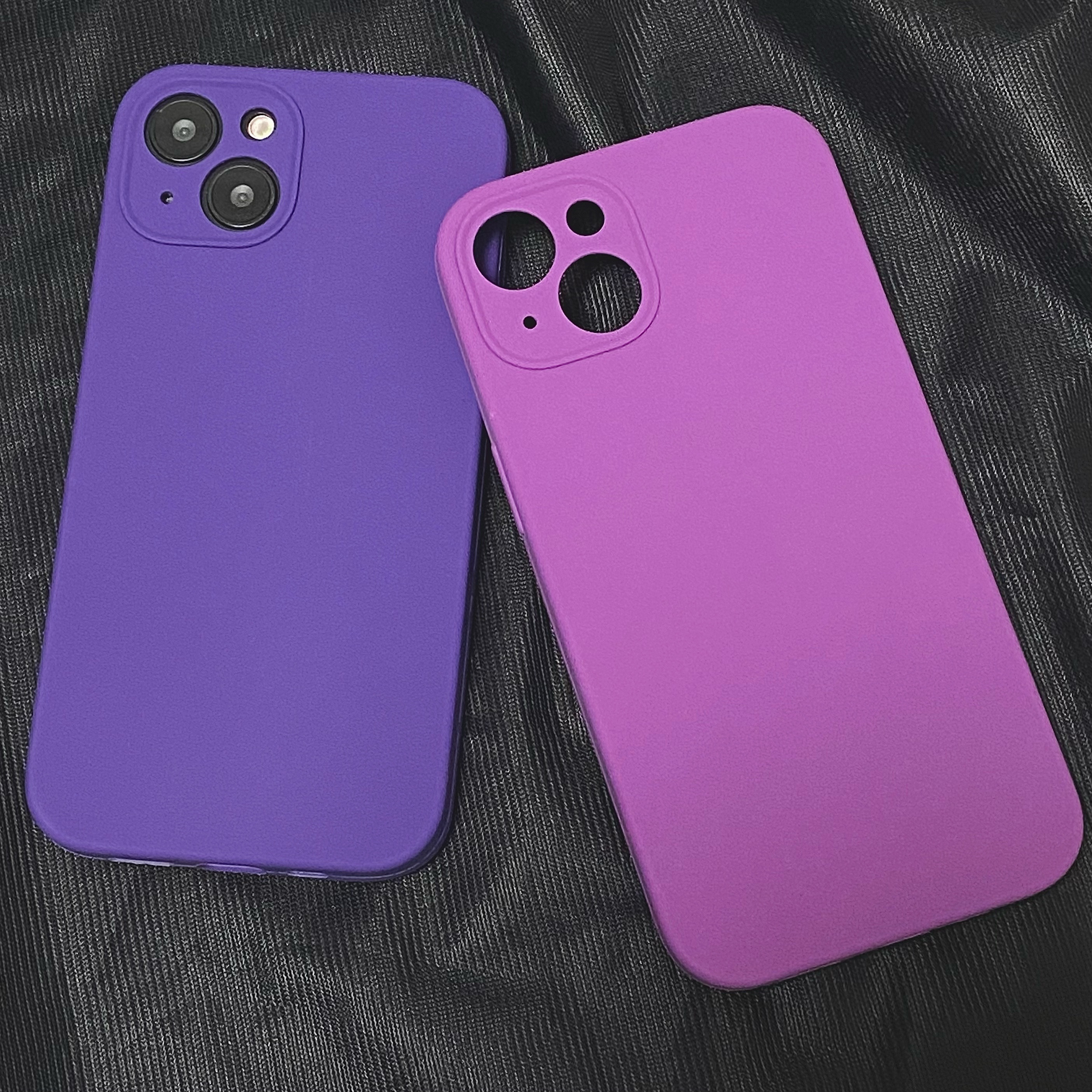 iphone13紫色,iphone13pro粉色 水晶紫色iphone13手机壳新款全包镜头13promax液态硅胶12pro软壳幸运