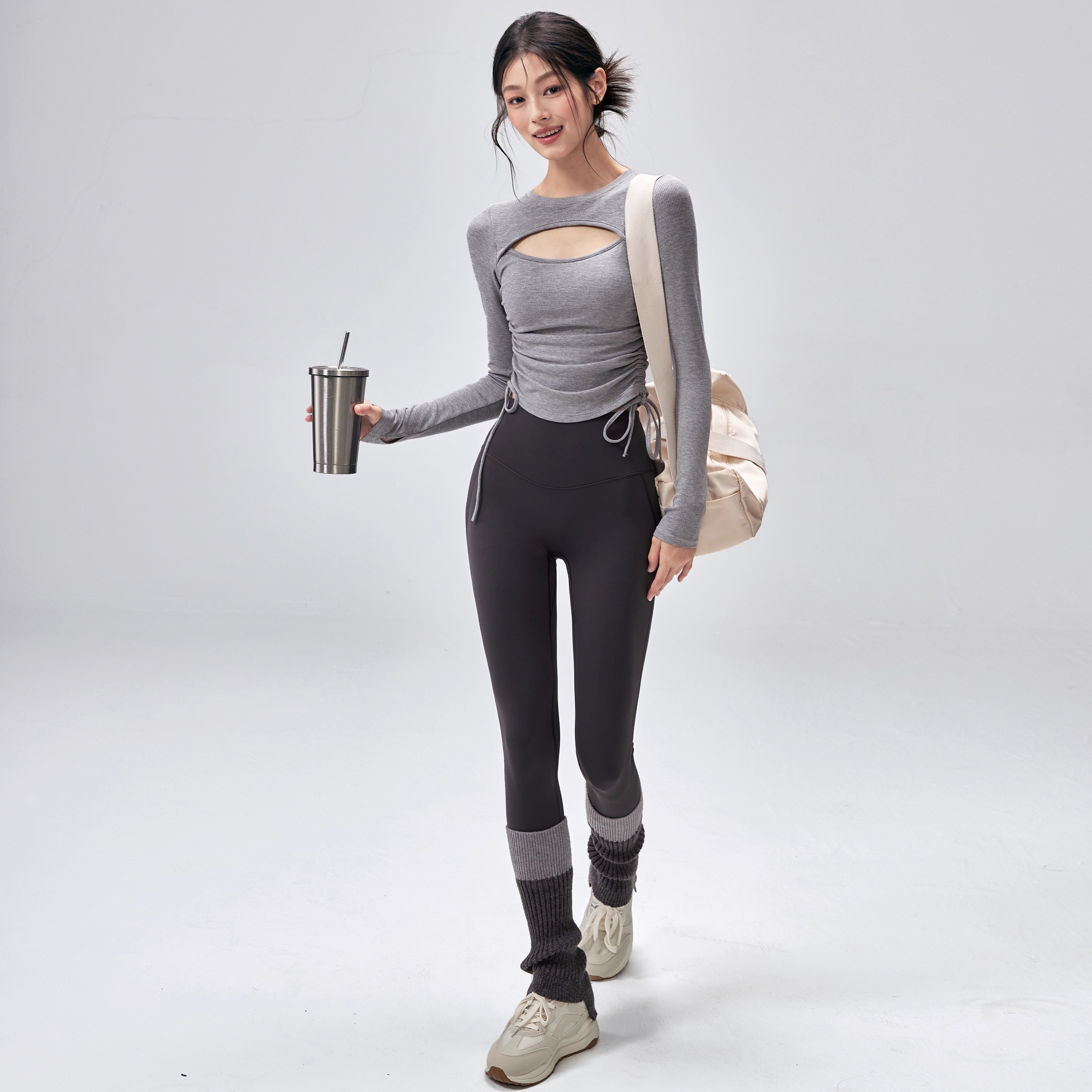 LULUVURU瑜伽服套装女带胸垫