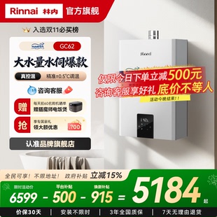 林内燃气热水器小蛮腰Max0.5微控恒温20 24升GC62 鲸吨吨水伺服