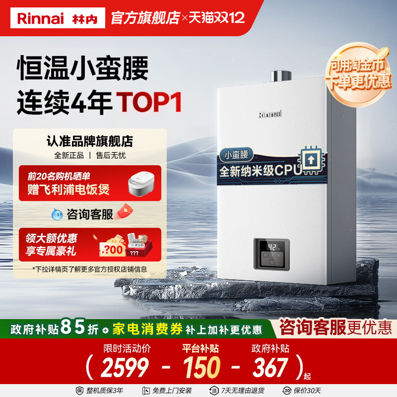 林内11升燃气热水器小户型优选