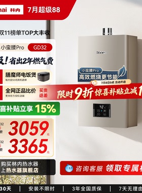 [小蛮腰Pro恒温节能]林内燃气热水器家用天然气13升16升GD32