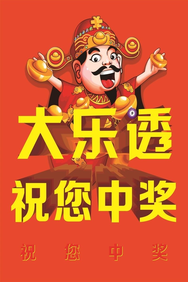 大乐透祝您中奖海报展板超级大乐透大乐透今日开奖墙贴墙纸kt板