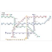 2024新版 宁波市地铁换乘线路图轨道线交通示意图宣传墙贴海报贴纸