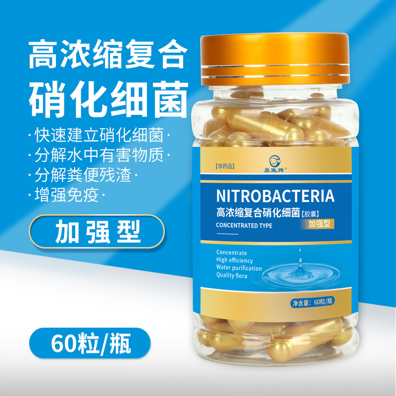 硝化细菌鱼缸用活菌胶囊养鱼水质净化必定常备水族稳定剂消化细菌