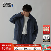 WORK 夹克服男2026春季 新款 GLOBAL 休闲英伦风插肩长袖 外套575820