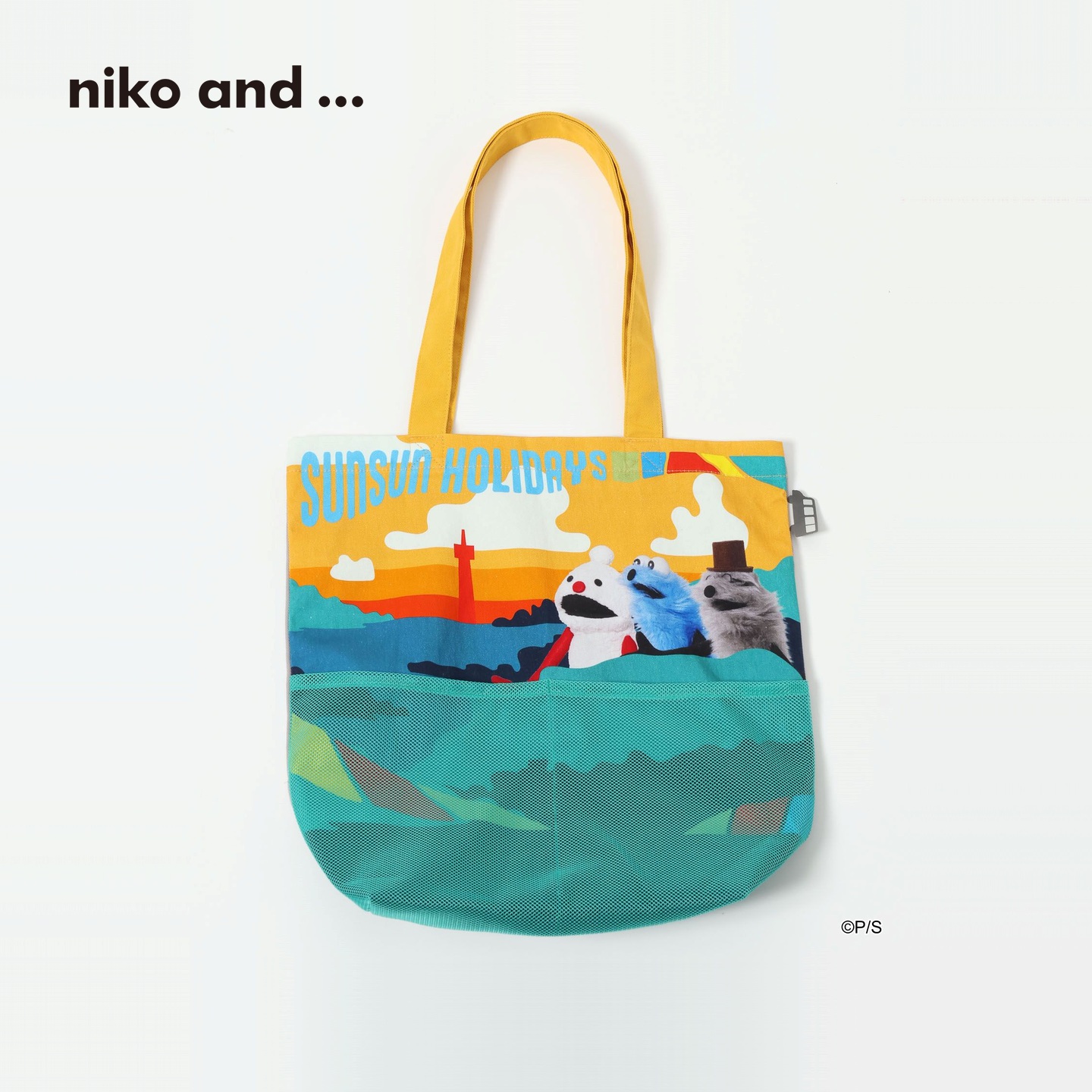 niko and ...PUPPET SUNSUN联名系列25新款创意印花帆布包578438