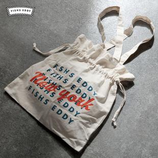 logo印花抽绳手提袋179939 美式 FISHS EDDY单肩包年夏季