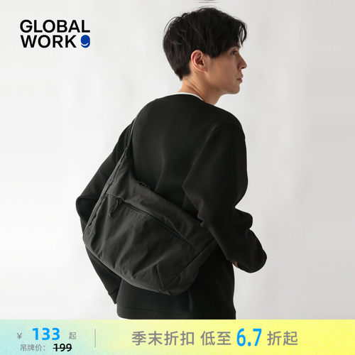 GLOBAL WORK 包袋男女同款2026新款简练出行通勤斜挎包595522