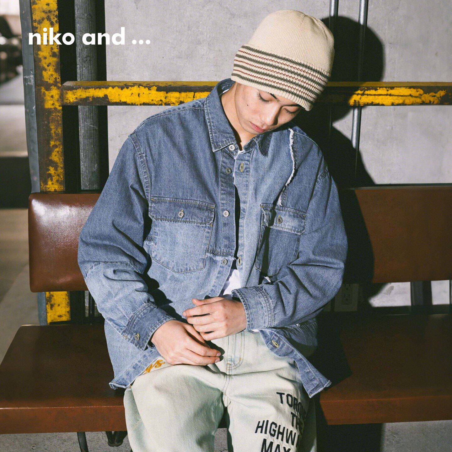 niko and ...NKJ衬衫男2026年春季新款拼接设计感牛仔外套611876