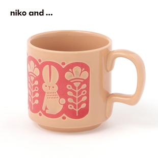 水杯2025新款 ... 复古花纹可爱小动物马克杯621511 and niko
