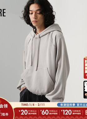 HARE卫衣男冬季新款时尚气质流行日系简约宽松连帽卫衣150282