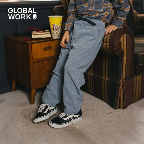 GLOBAL WORK 休闲裤儿童2026秋季新款灯芯绒松紧腰阔腿裤1063427