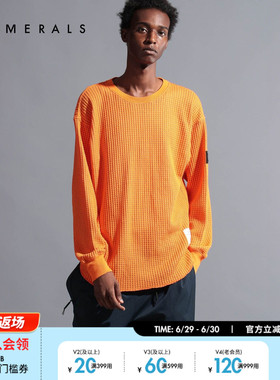 Numerals卫衣男2026春季新款运动华夫格圆领长袖上衣576887