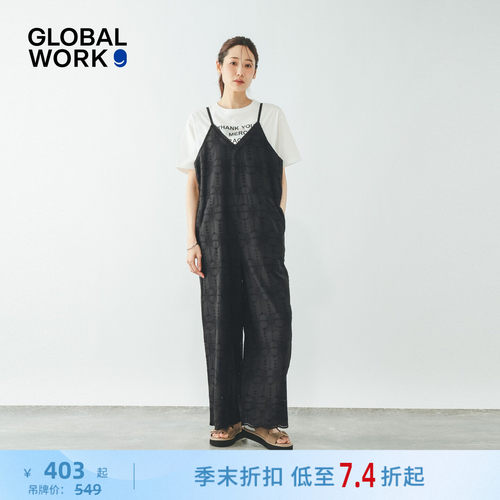 GLOBAL WORK 背带裤女2026秋季新款日系松弛感宽松连体裤638123