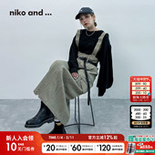 niko 日常休闲纯色系背带裙492732 新款 and ...连衣裙女2026春季