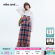 新款 ...连衣裙女2026春季 棉质日系格纹吊带裙459422 and niko