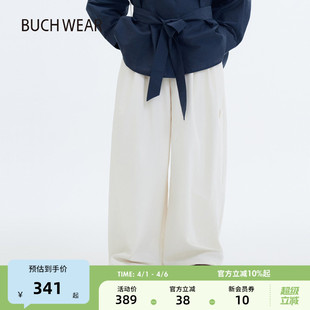 新款 BUCH WEAR裤 子女2026春季 594853 日系简约宽松休闲阔腿长裤