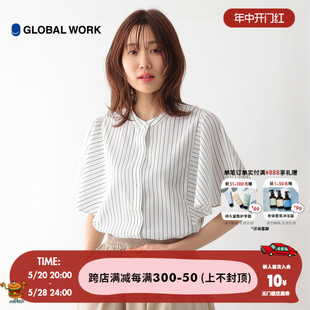 简约日系宽松商务上衣987194 女2024年春夏新款 WORK衬衫 GLOBAL